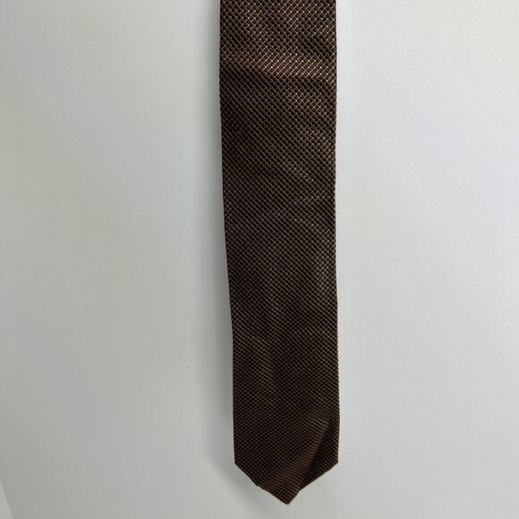 🔥Brioni Tie Silk Geometric Brown Handmade in Italy Necktie Italian🔥 - Picture 1 of 8